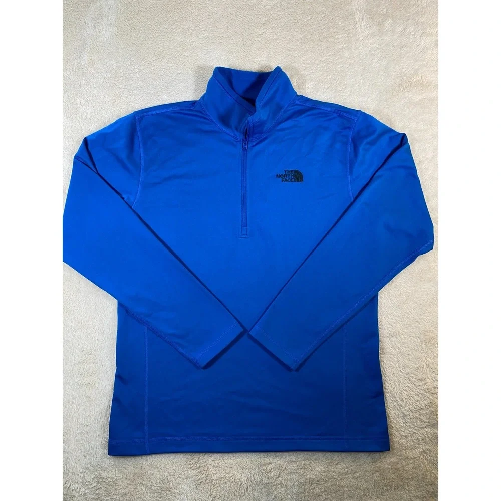 The North Face Fleece 1/4 Zip Pullover Men's M Blue Long Sleeve Top
